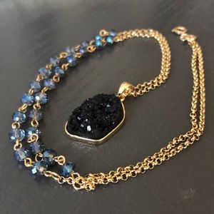 Park Lane black pendant necklace